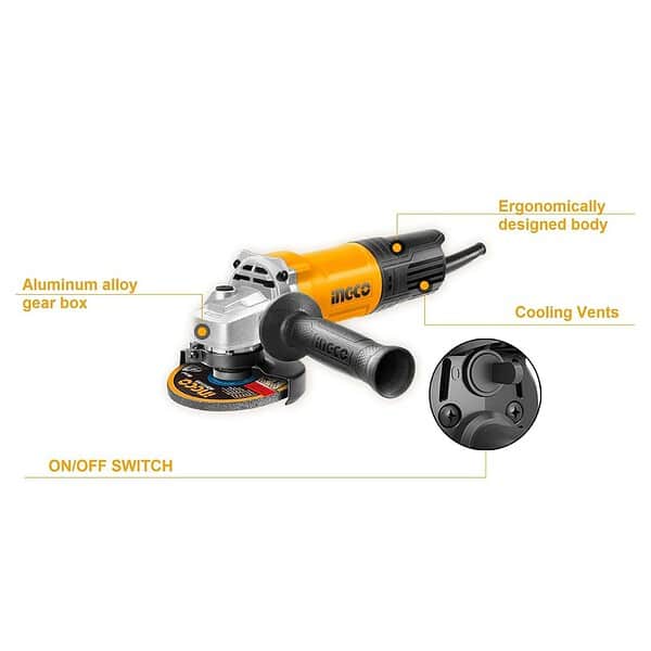 INGCO Angle Grinder 100mm 750W2 - LXINDIA.COM