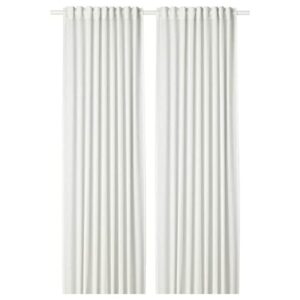 Ikea Modish Curtains 1 Pair White 145x250 cm 57x98 1 - LXINDIA.COM