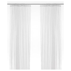 Ikea Polyester Solid Curtains 98 X 110 Inch White - LXINDIA.COM