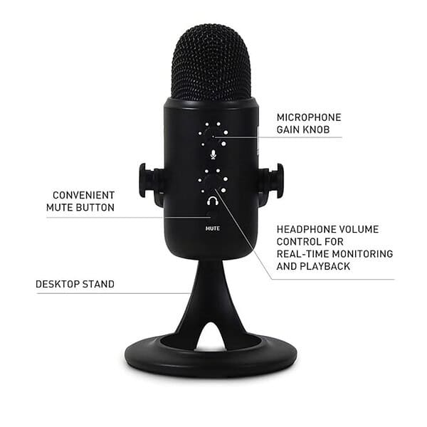 JBL Commercial CSUM10 Compact USB Microphone Black 3 - LXINDIA.COM