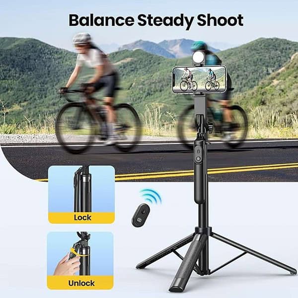 KINGONE Long Selfie Stick with Tripod Stand Aluminum 71inch 1 - LXINDIA.COM