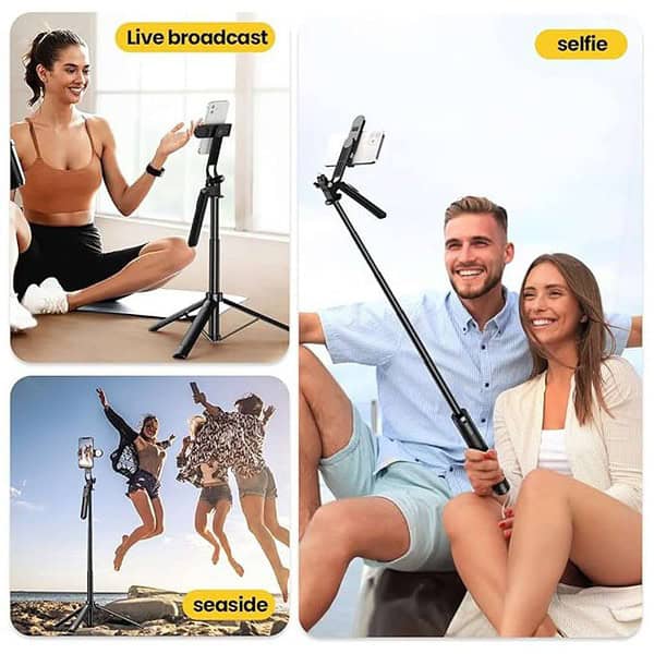 KINGONE Long Selfie Stick with Tripod Stand Aluminum 71inch 3 - LXINDIA.COM