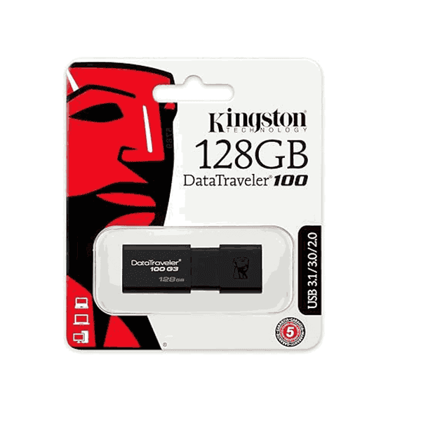 Kingston DataTraveler DT100G3 128GB USB Flash Drive Black3 - LXINDIA.COM