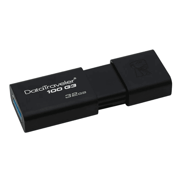 Kingston DataTraveler DT100G3 32GB USB Flash Drive Black - LXINDIA.COM