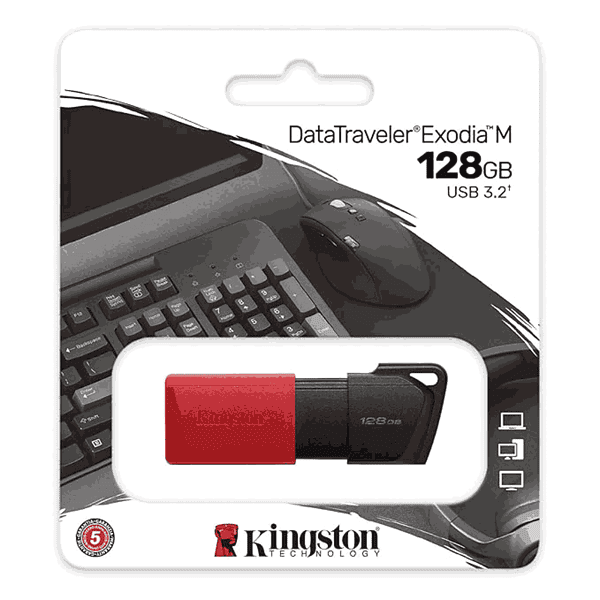 Kingston DataTraveler Exodia M 128GB Gen 1 USB A Flash Drive 1 - LXINDIA.COM