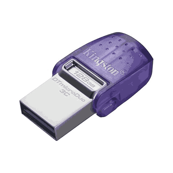 Kingston DataTraveler microDuo 3C 128GB USB C and USB A Flash Drive1 - LXINDIA.COM