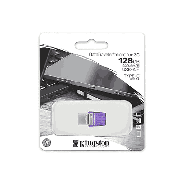 Kingston DataTraveler microDuo 3C 128GB USB C and USB A Flash Drive2 - LXINDIA.COM