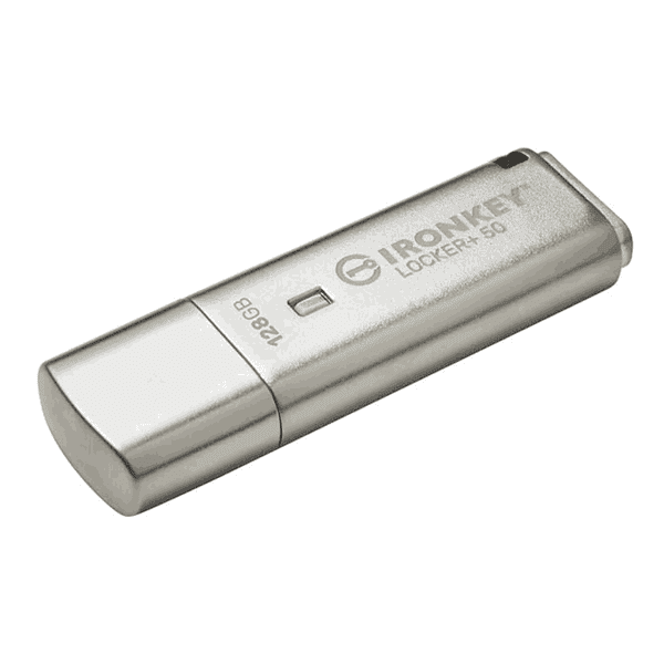 Kingston Ironkey Lockerplus 50 128GB Encrypted USB Flash Drive - LXINDIA.COM