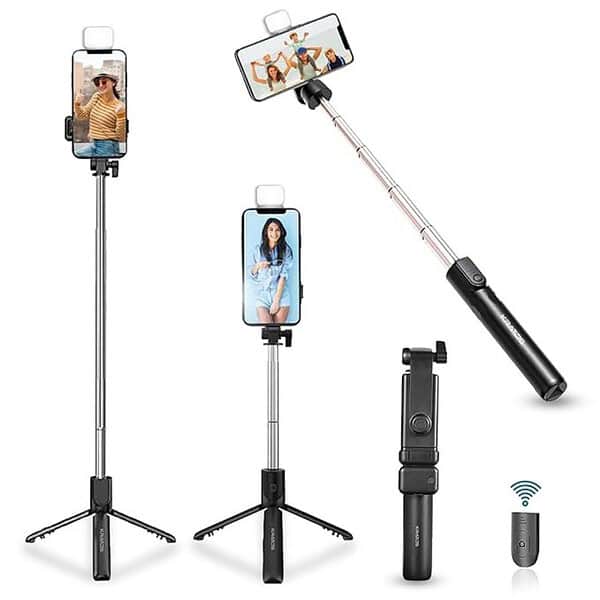 Kratos K2 Selfie Stick with Tripod Stand Selfie stick with Bluetooth Remote - LXINDIA.COM