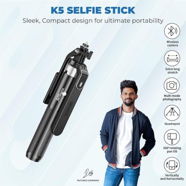 Kratos K5 Selfie Stick with Balance Handle with Tripod Stand 3 - LXINDIA.COM