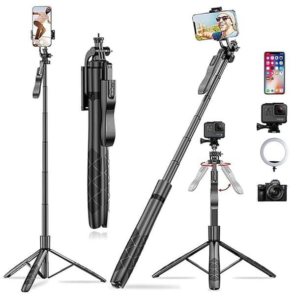 Kratos K6 Upgraded 61 Inch Long Selfie Stick with Tripod stand - LXINDIA.COM