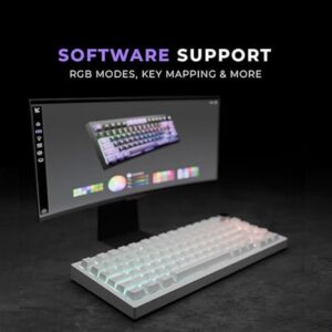 Kreo Swarm Wireless Mechanical Keyboard All White GTMX Sense Switches - LXINDIA.COM