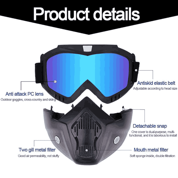 Kresal Paintball Anti Fog Goggles Glasses With Removable Face Mask1 - LXINDIA.COM