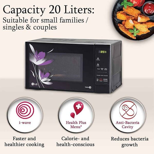 LG 20 L Solo Microwave Oven MS2043BP Black3 - LXINDIA.COM