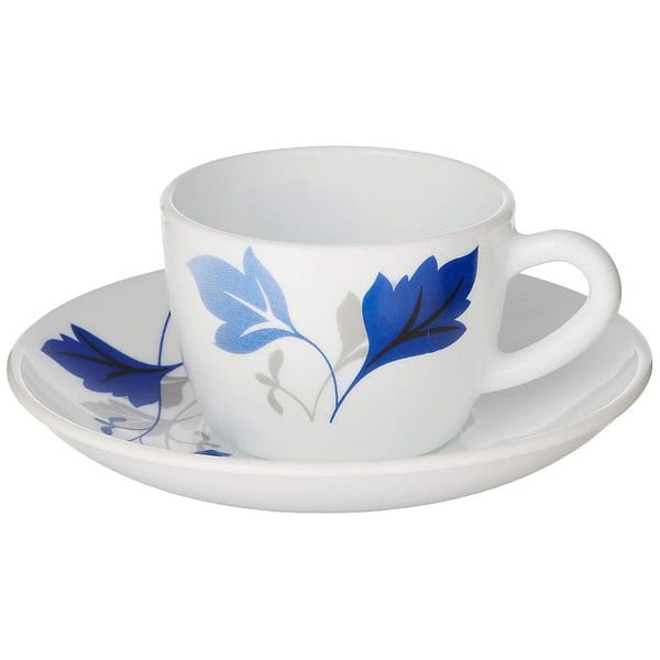 Larah by BOROSIL Ageria Opalware Cup and Saucer Set of 12 pcs - LXINDIA.COM