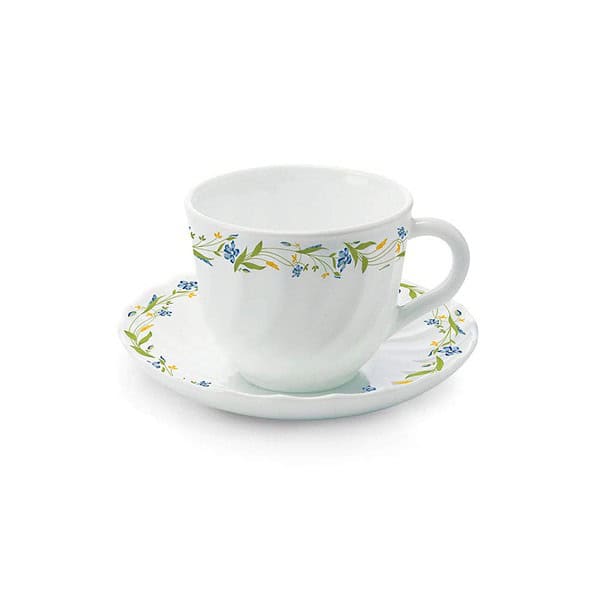 Larah by BOROSIL Cripper Opalware Cup and Saucer Set of 12 p B - LXINDIA.COM