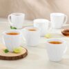 Larah by BOROSIL Curl Opalware Cup Set of 6 - LXINDIA.COM