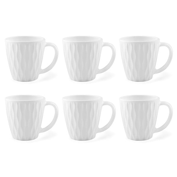 Larah by BOROSIL Curl Opalware Cup Set of 6 b - LXINDIA.COM