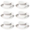 Larah by Borosil Opalware Classic Cup and Saucer Set - LXINDIA.COM