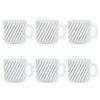 Larah by Borosil Silver Ray Opalware Set of 6 Tea cups A - LXINDIA.COM