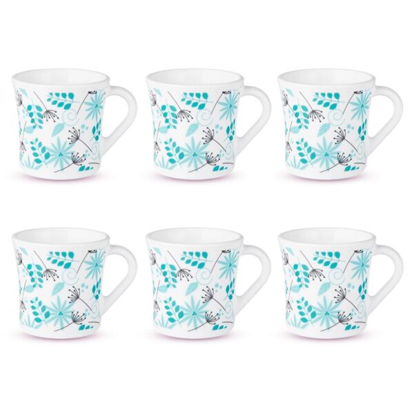 Larah by Borosil Stardust Opalware Mug Set of 6 Pcs Tea A - LXINDIA.COM