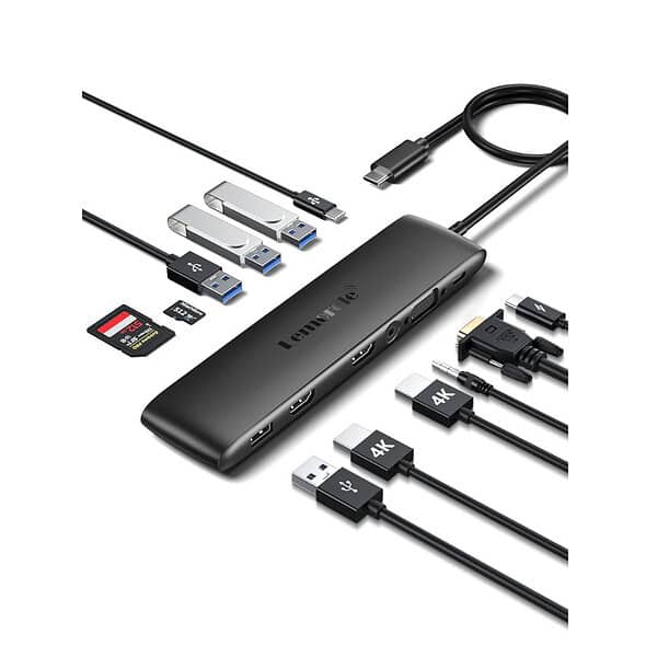 Lemorele 12 in 1 USB C Hub Dual Monitor - LXINDIA.COM