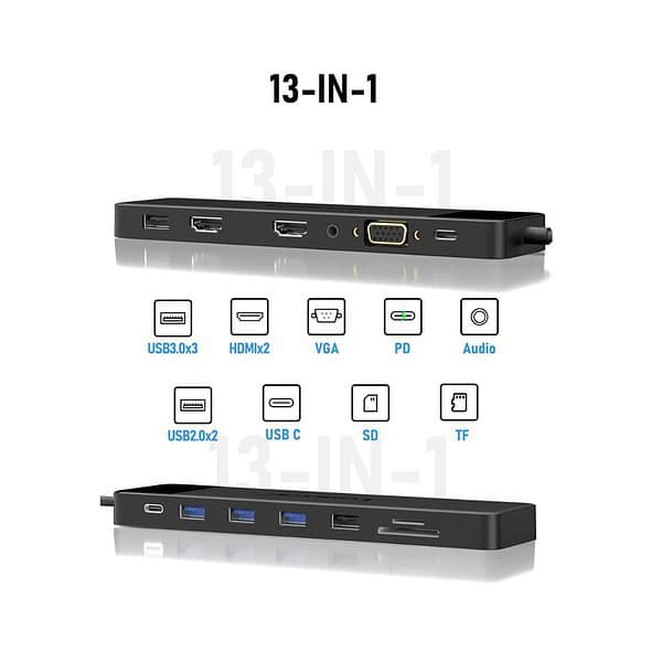 Lemorele 13 in 1 USB C Docking Station Dual Monitor 1 - LXINDIA.COM