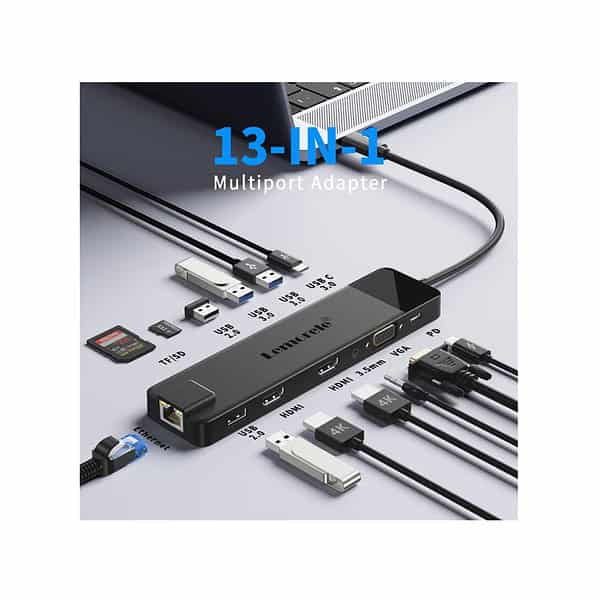 Lemorele 13 in 1 USB C Docking Station Triple Monitor 1 - LXINDIA.COM