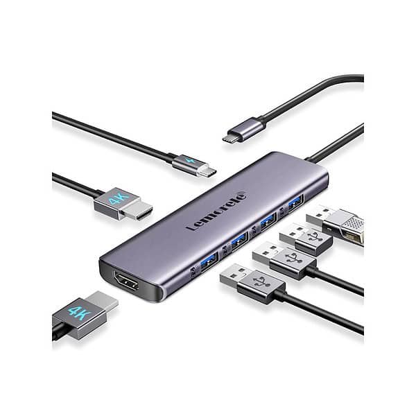 Lemorele USB C Docking Station for Laptop 7 in 1 USB C Hub - LXINDIA.COM