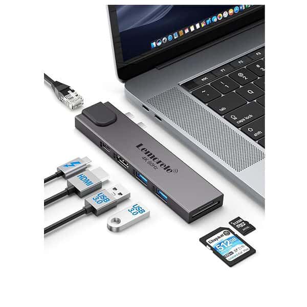 Lemorele USB C Docking Station for MacBook 7 in 2 - LXINDIA.COM