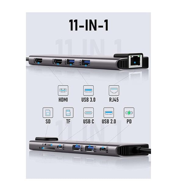 Lemorele USB C Dual HDMI Docking Station 11 in 1 1 - LXINDIA.COM