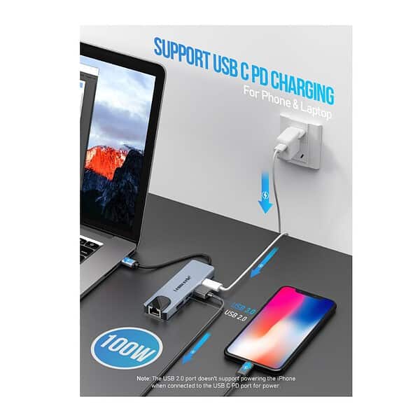 Lemorele USB C Hub 5 in 1 with Ethernet 3 - LXINDIA.COM