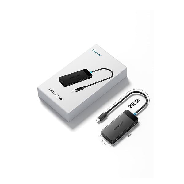 Lemorele USB C Laptop Docking Station 6 in 1 Dual Display Adapter 5 - LXINDIA.COM