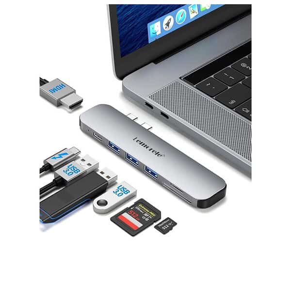 Lemorele USB C Multiport Adapter Hub 7 in 2 with Thunderbolt 3 4 - LXINDIA.COM