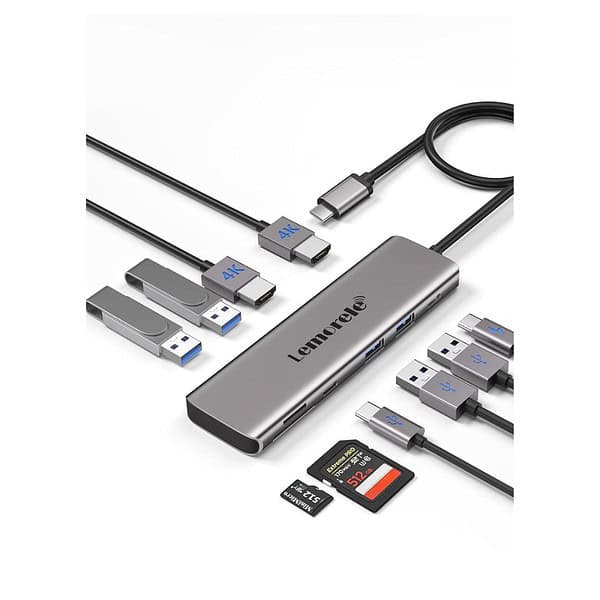 Lemorele USB C to Dual HDMI Hub 10 in 1 USB C Docking Station - LXINDIA.COM