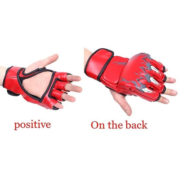 Leosportz Martial Arts Training Gloves Dragon Red b - LXINDIA.COM