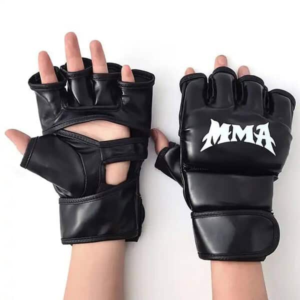 Leosportz Martial Arts Training Gloves MMA Black - LXINDIA.COM