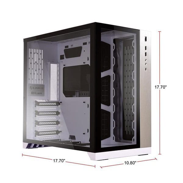 Lian Li PC O11DW 011 SECC ATX Mid Tower Gaming Computer Case White 1 - LXINDIA.COM