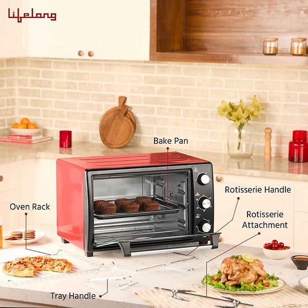 Lifelong Otg 40L Oven Toaster Griller With Rotisserie 1500W1 - LXINDIA.COM