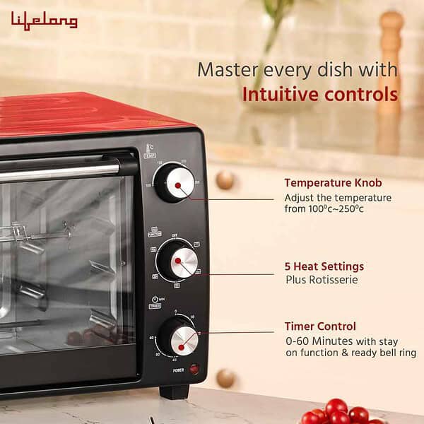 Lifelong Otg 40L Oven Toaster Griller With Rotisserie 1500W2 - LXINDIA.COM