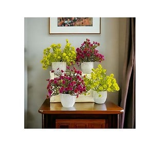 Litleo Artificial Plants Fake Potted Plants 4 Mix Color - LXINDIA.COM