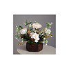 Litleo Wooden Pot with Multi Design Dry Artificial Flowers White - LXINDIA.COM