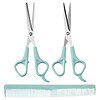 MAYCREATE Kids Hair Cutting Scissors Kit Blue - LXINDIA.COM