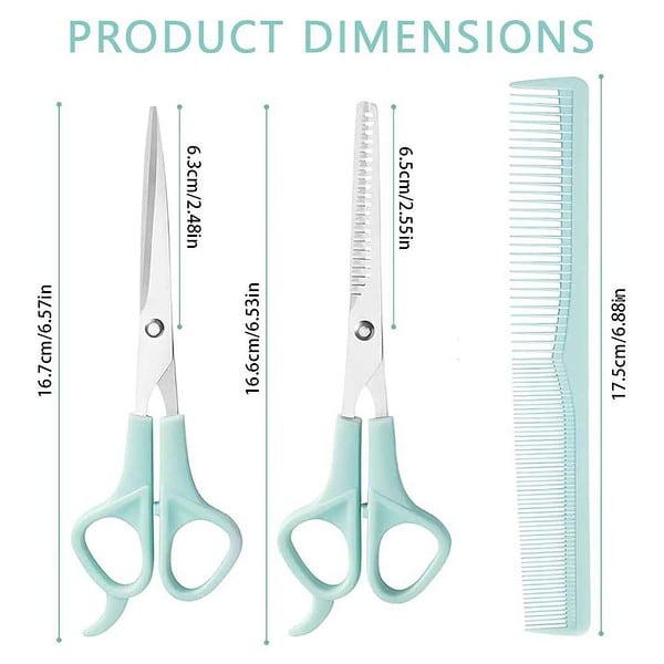 MAYCREATE Kids Hair Cutting Scissors Kit Blue2 - LXINDIA.COM