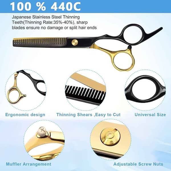 MAYCREATE Professional Hair Cutting Scissors Kits3 - LXINDIA.COM