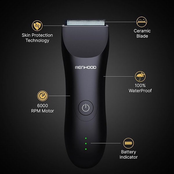 MENHOOD Battery Powered WaterProof Trimmer 1.02 - LXINDIA.COM