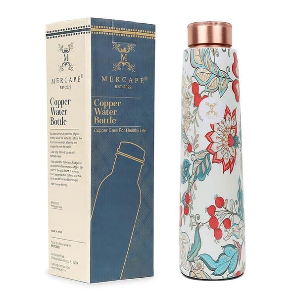 MERCAPE ENAMELLED 2 Pure Copper Water Bottle - LXINDIA.COM