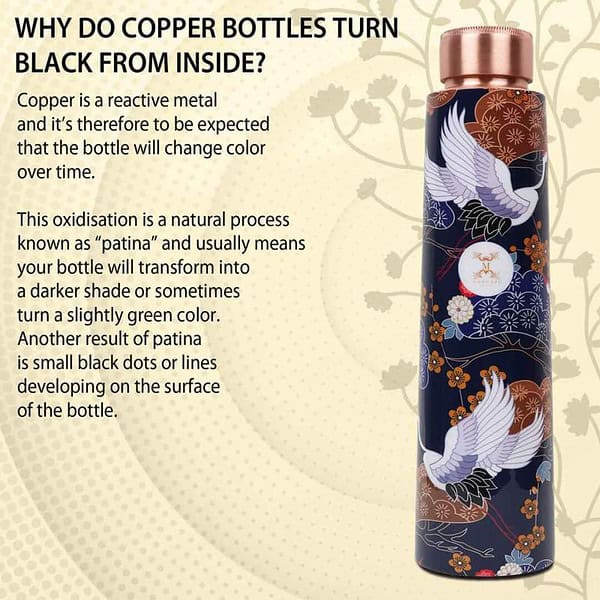 MERCAPE ENAMELLED 2 Pure Copper Water Bottle Z - LXINDIA.COM