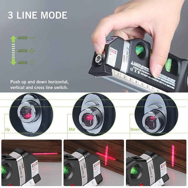 MICMI Multipurpose Laser tape measure Line 8ft2 - LXINDIA.COM