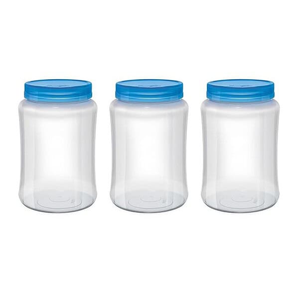 MILTON Crisp N Clear Round Pet Storage Jar Set of 3 Blue 560 ml 1 - LXINDIA.COM